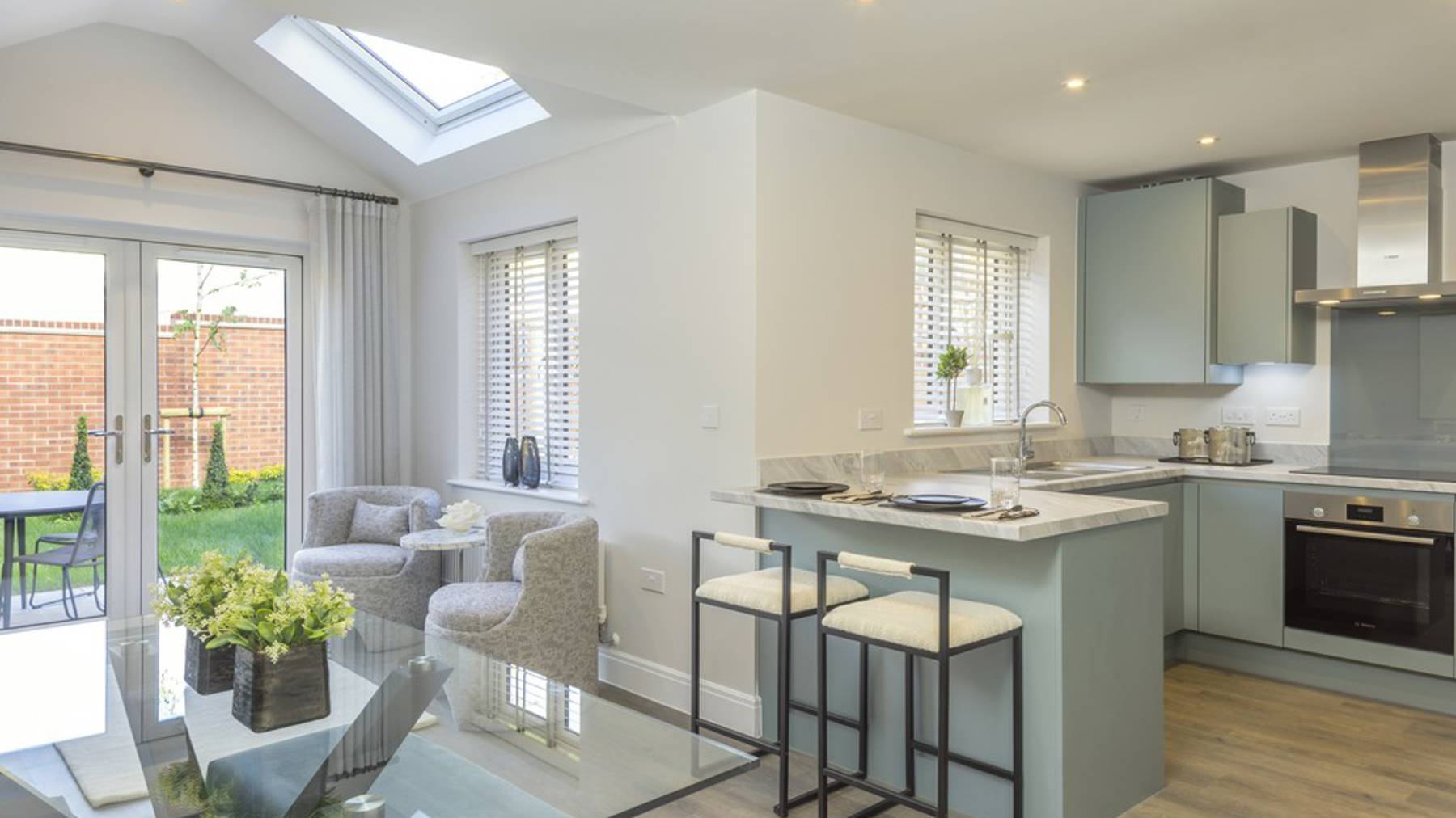 Kitchen / Dining / Family room of houses for sale in Egham Surrey