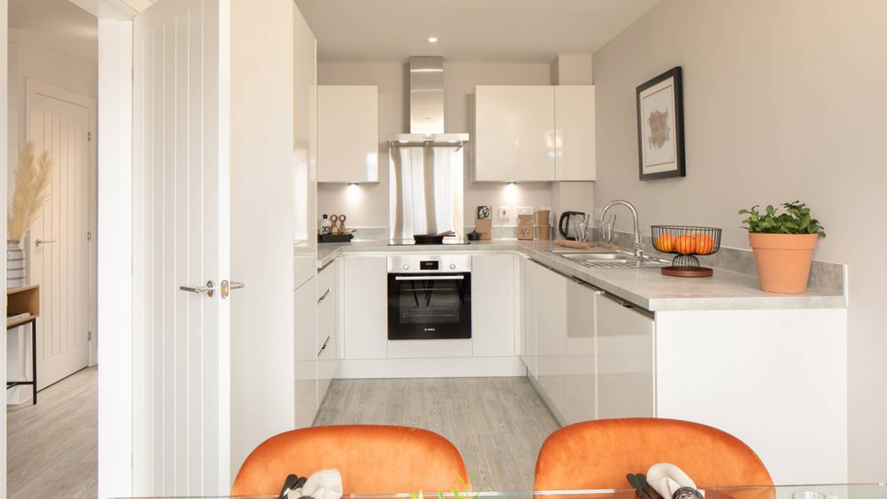 Indicative photography of a kitchen from a 2 bedroom home for sale at The Orchards in Purton, Wiltshire, built by CALA Homes