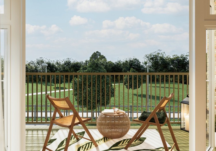 Hale Apartment Balcony CGI Waterbeach, Cambridge