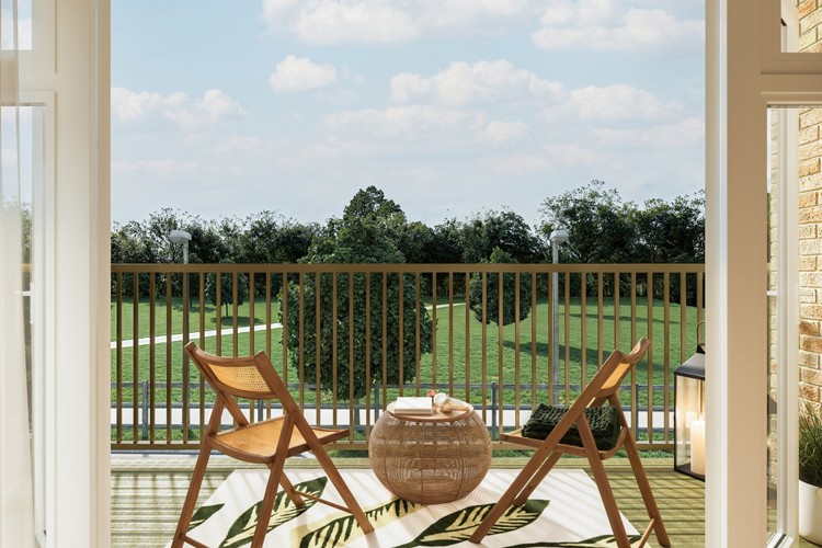Hale Apartment Balcony CGI Waterbeach, Cambridge