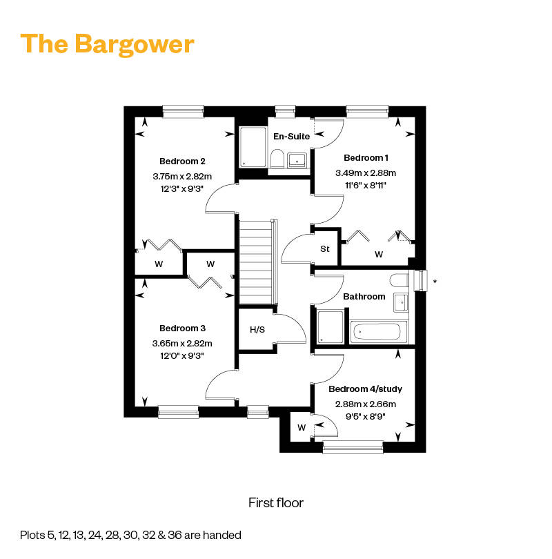 The Bargower first floor floorplan