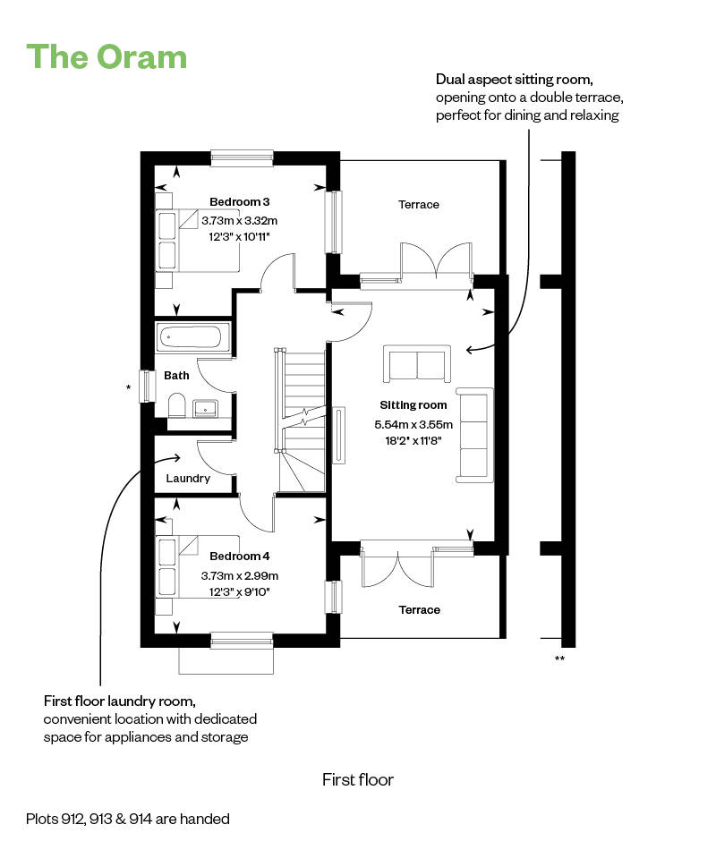 Floorplan of house for sale at Kings Barton. New homes for sale in Winchester