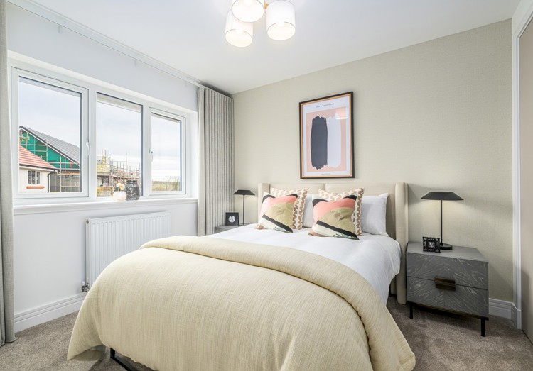 3 bedroom showhome | second double bedroom with built-in storage