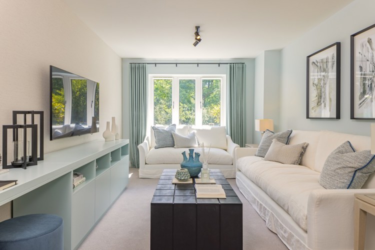 Living room of house for sale in Egham, Surrey
