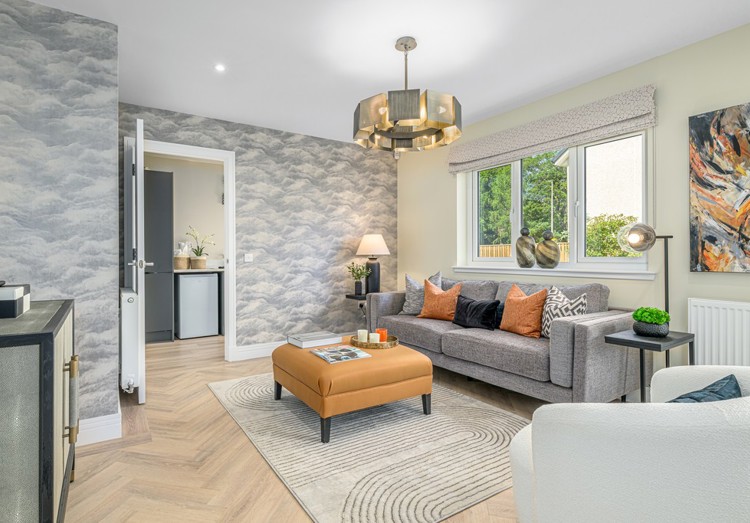 5 bedroom showhome | open plan family area connecting to the separate utility room