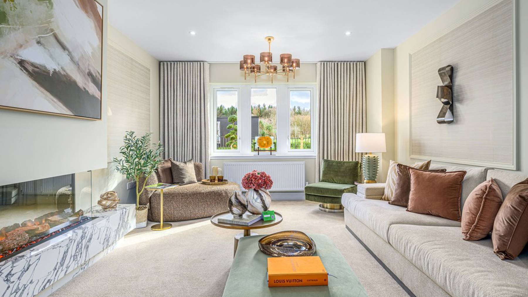 5 bedroom showhome | formal lounge with front-facing windows and elegant neutral décor, ideal for entertaining