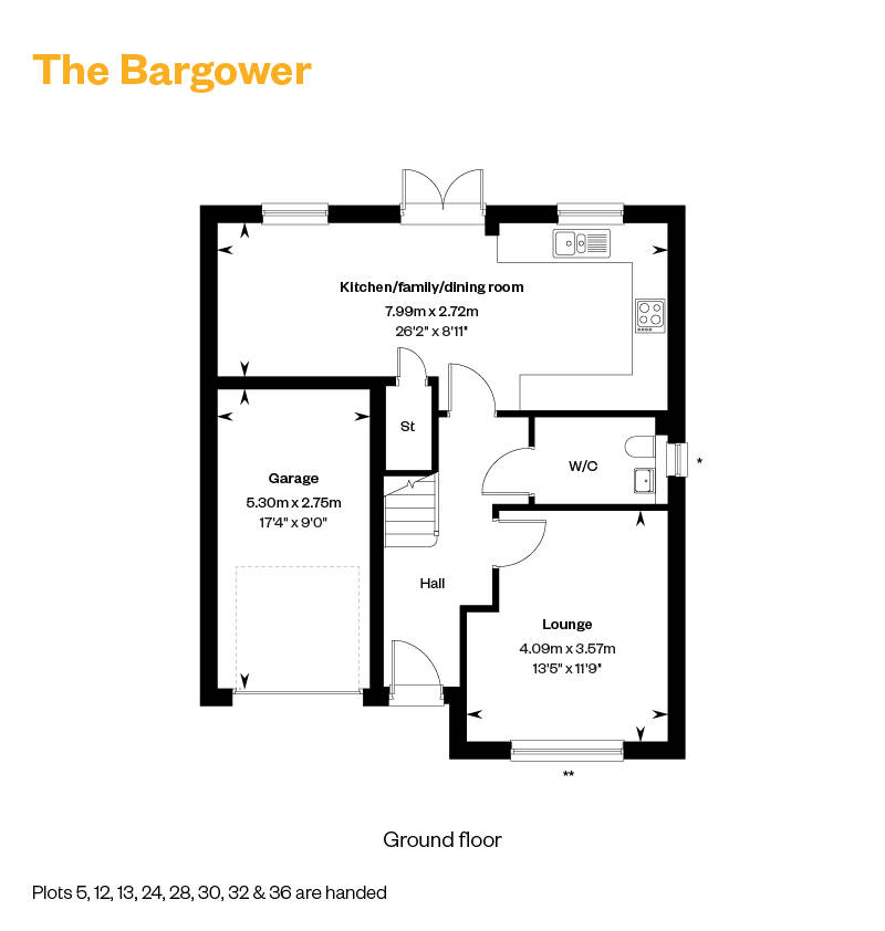 The Bargower ground floor floorplan