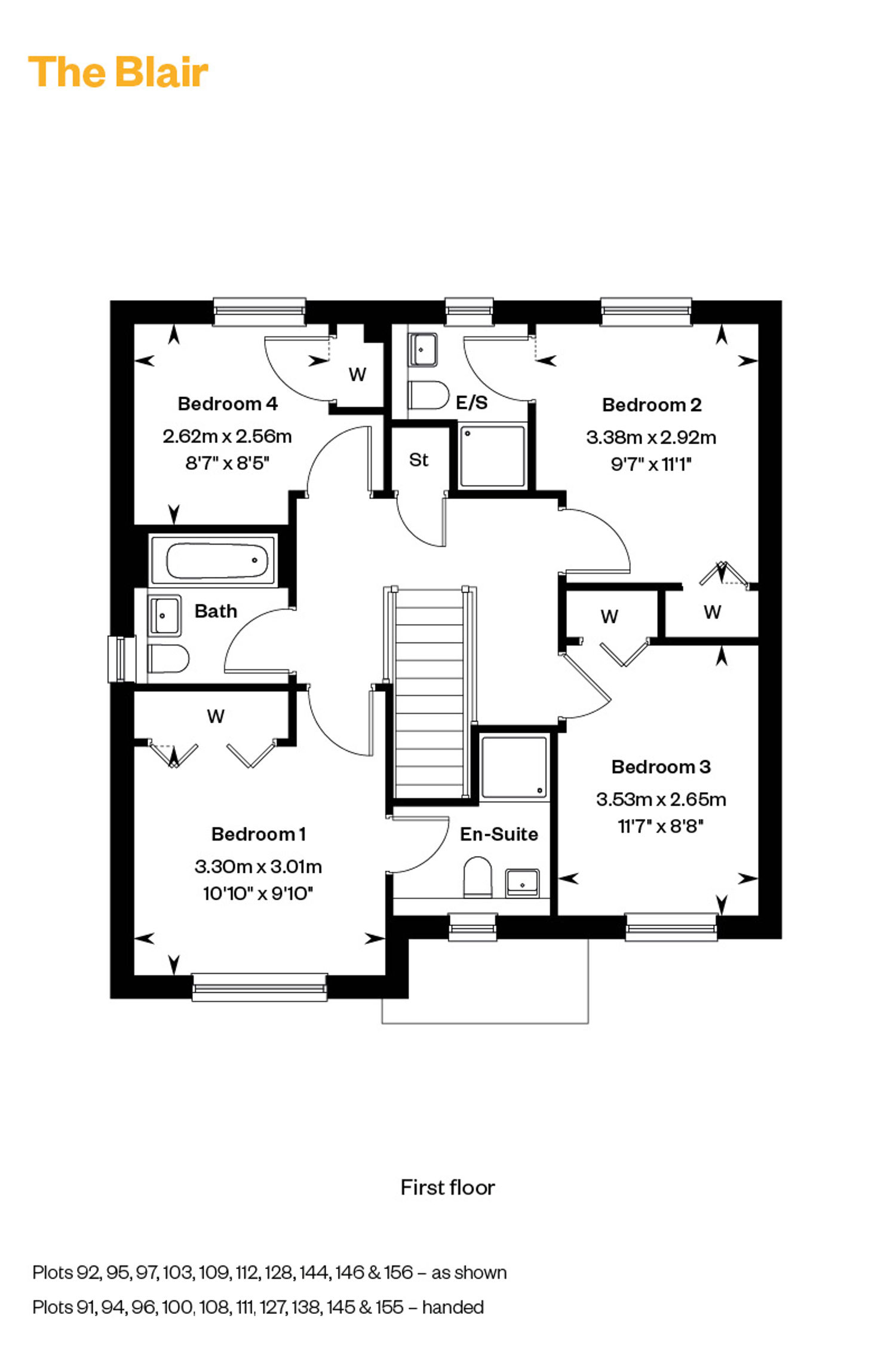 4013582 Cala East Colliers Gate Web Floorplans 800X1200 The Blair GF