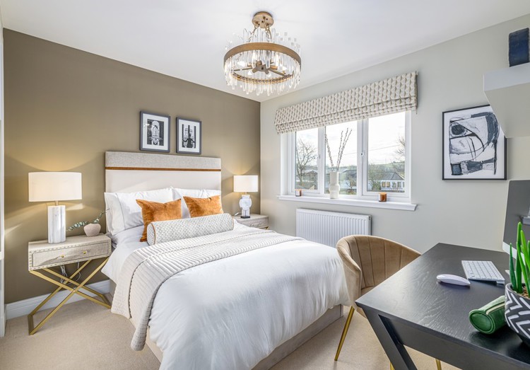 4 bedroom showhome | generous bedroom with fitted wardrobes and soft neutral tones