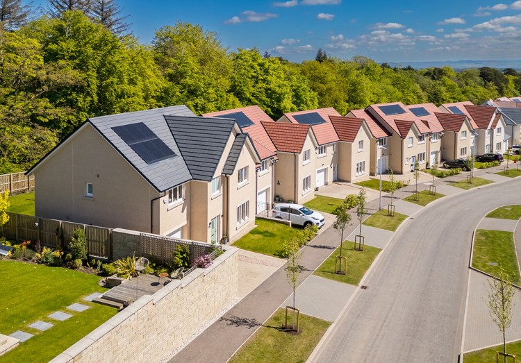 Belwood Oaks - drone street scene - Penicuik - 4 & 5 bedroom homes for sale