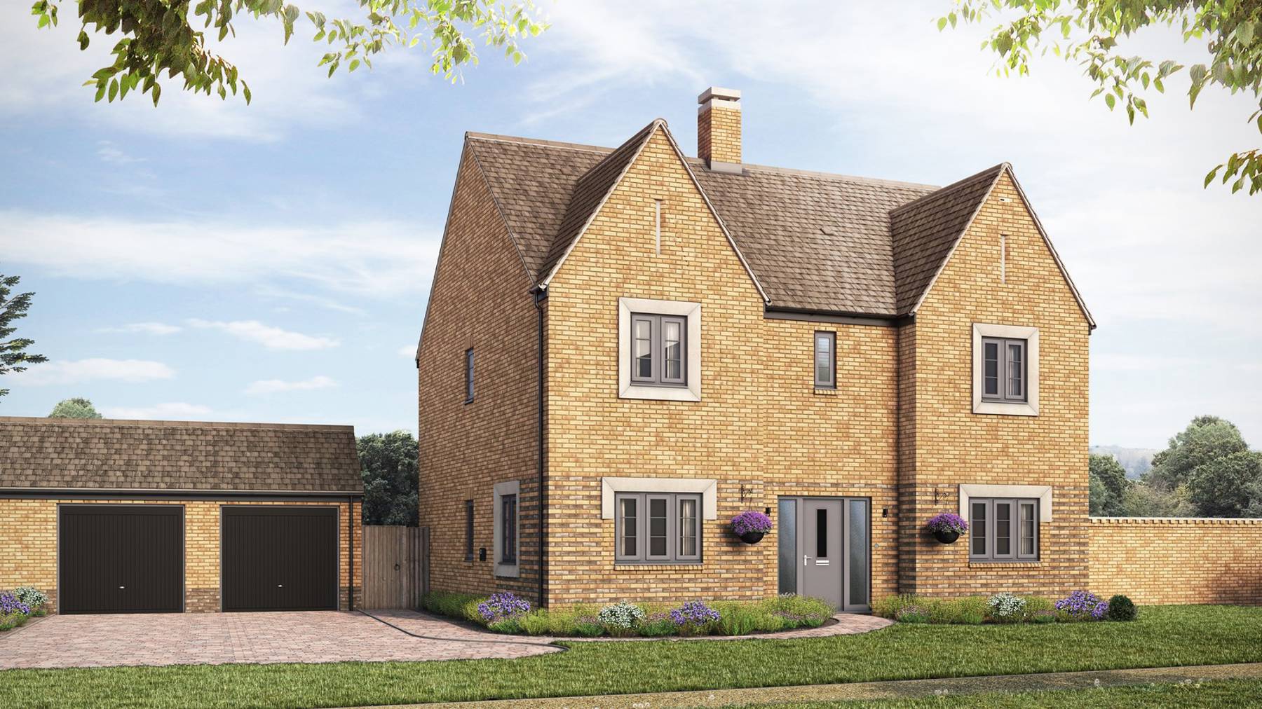 Computer Generated Image of The Wisteria. Houses for sale in Wimborne