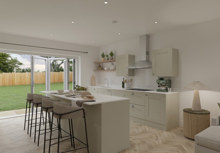 Indicative photography of the Kitchen/Breakfast area of a 5 bedroom home for sale built by CALA Homes at The Orchards, Purton, Wiltshire near Swindon