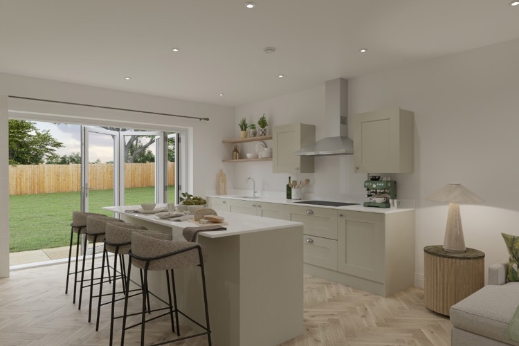 Indicative photography of the Kitchen/Breakfast area of a 5 bedroom home for sale built by CALA Homes at The Orchards, Purton, Wiltshire near Swindon