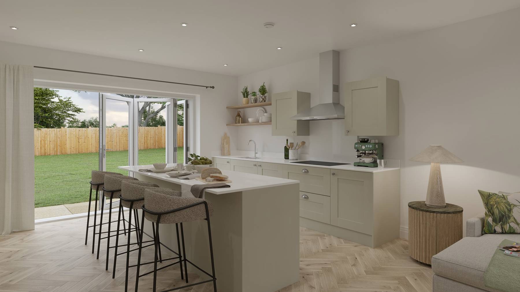Indicative photography of the Kitchen/Breakfast area of a 5 bedroom home for sale built by CALA Homes at The Orchards, Purton, Wiltshire near Swindon
