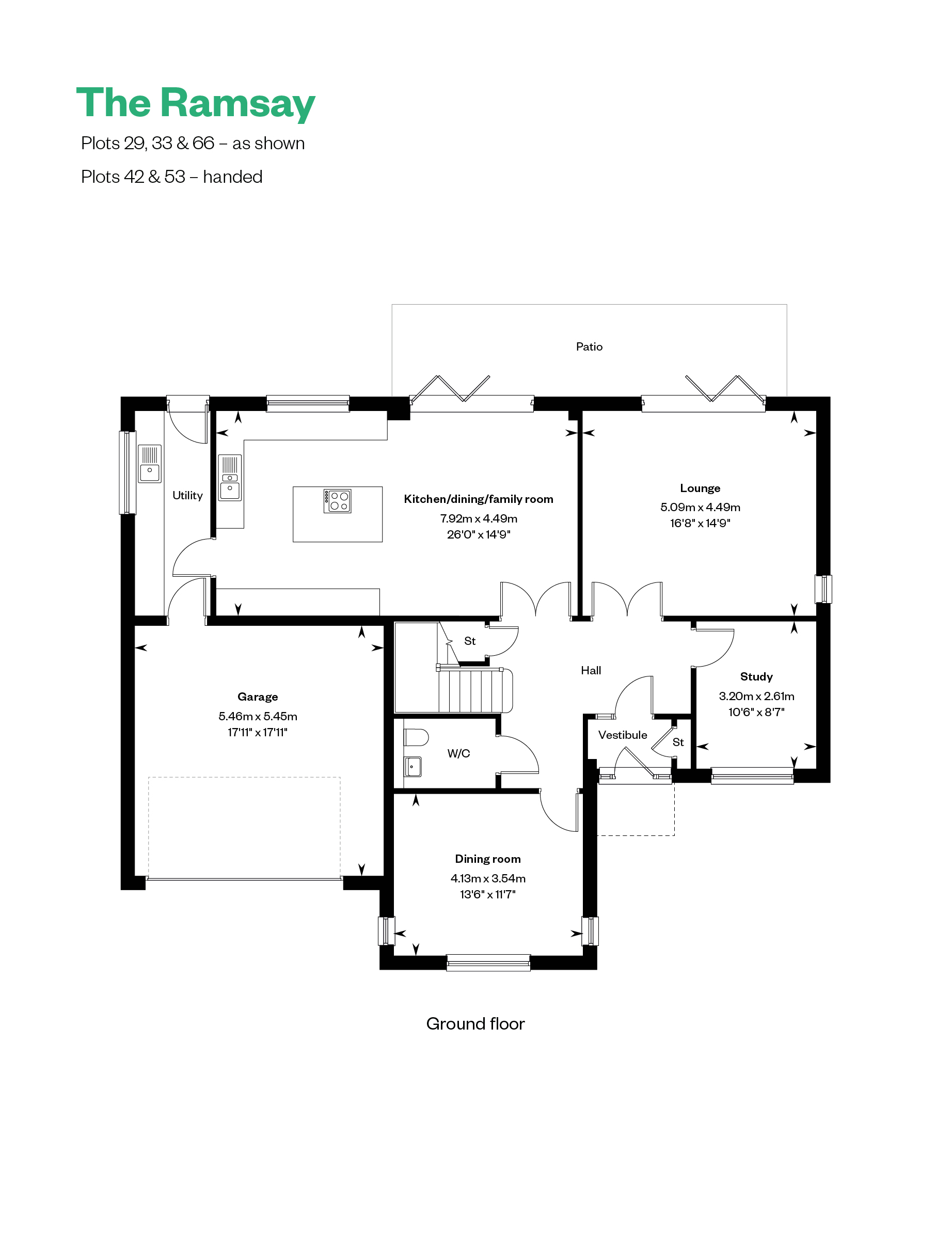 4150387 CALA WEST Ballagan Woods Web Floorplans The Ramsay GF 885X1146px