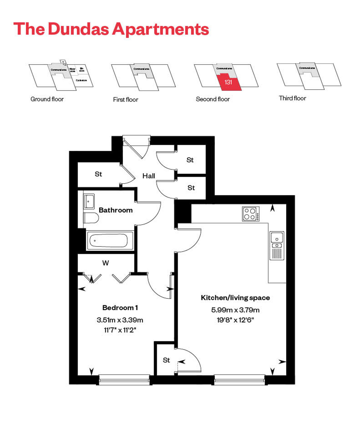 Dundas Apartment Floor Plan - Plot 131
