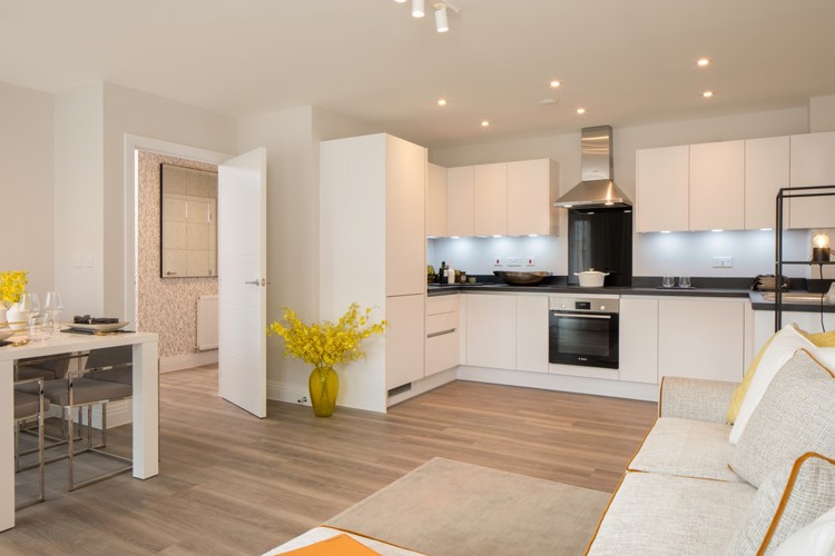 Kitchen of coach house for sale at Worting Park. New homes for sale in Basingstoke