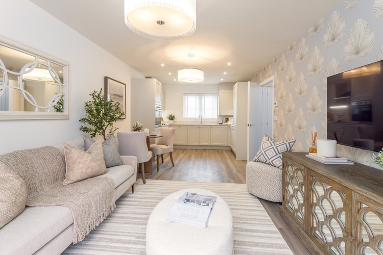 1 bed apartment | living space