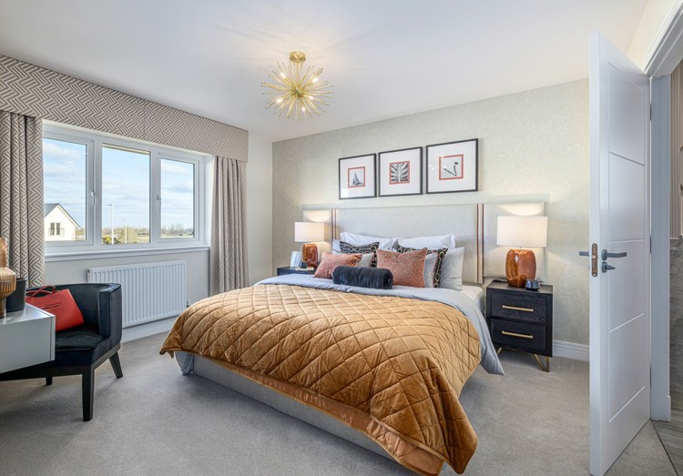 5 bedroom showhome | second bedroom with en suite and built-in storage