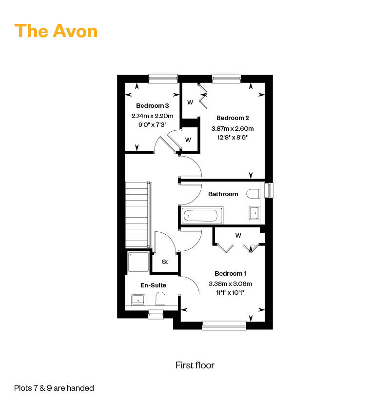 The Avon first floor floorplan