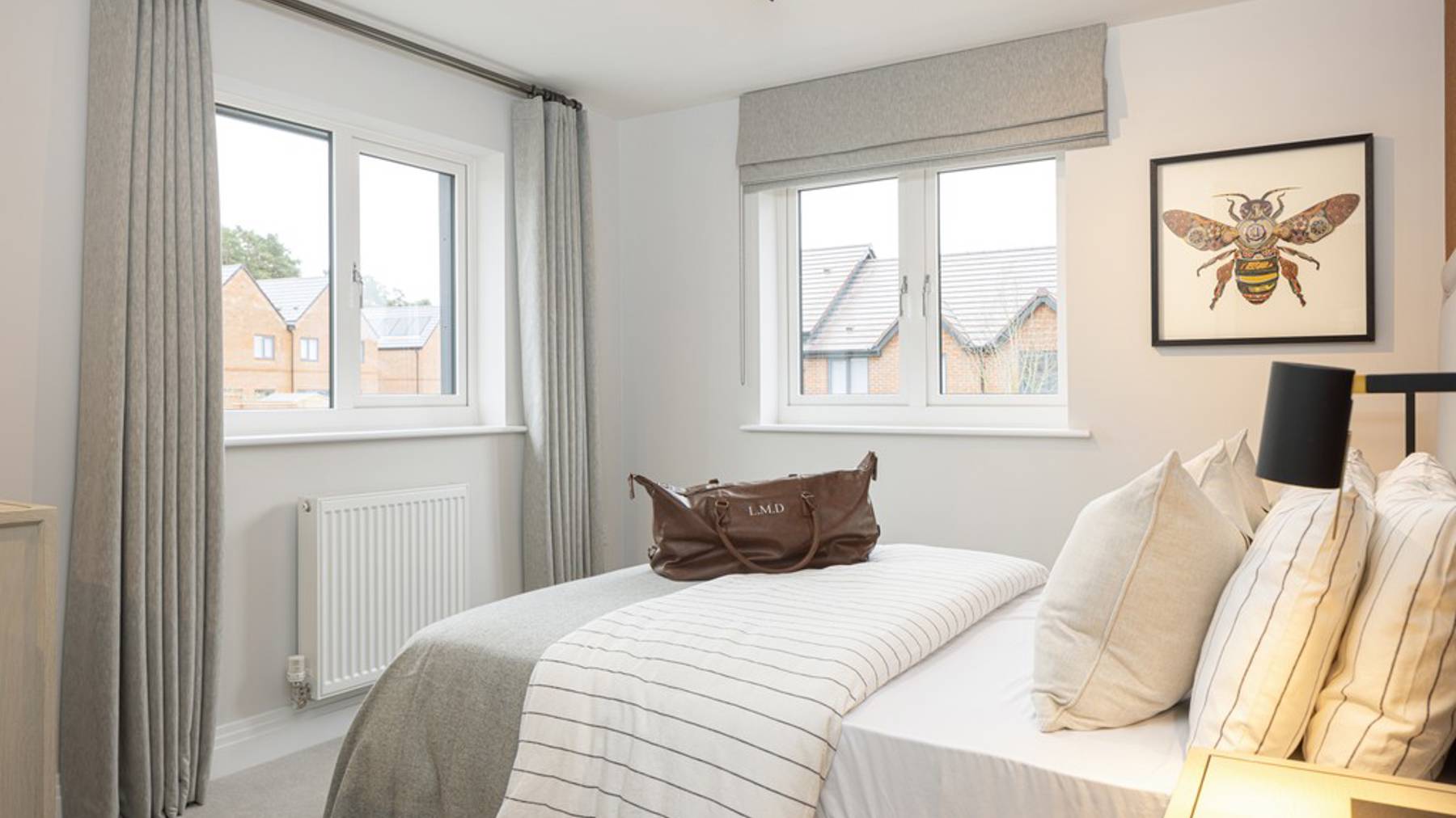 Bedroom of house for sale at Worting Park. New homes for sale in Basingstoke