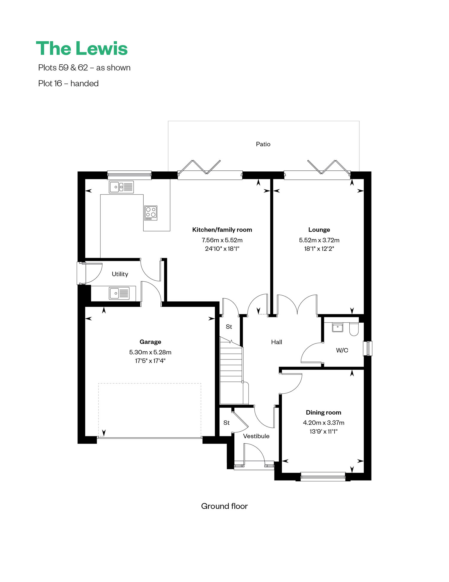 4150387 CALA WEST Ballagan Woods Web Floorplans The Lewis GF 885X1146px