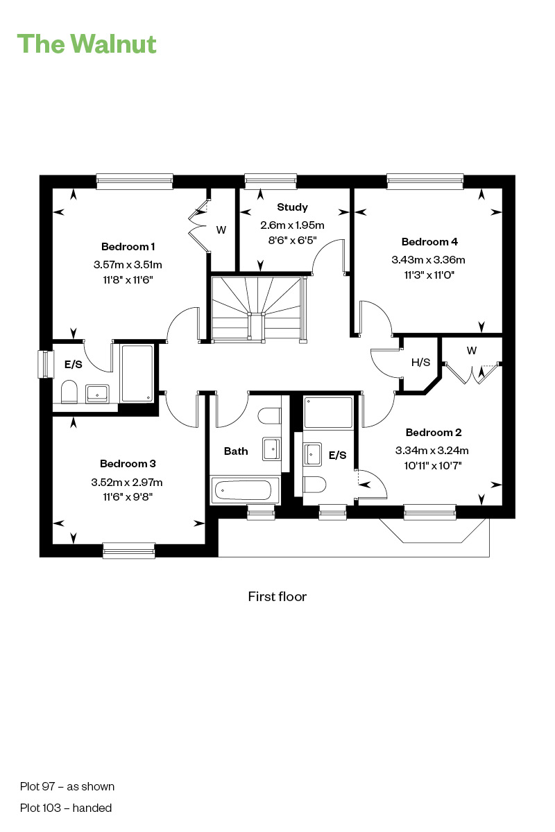 Floorplan of house for sale at Worting Park. New homes for sale in Basingstoke