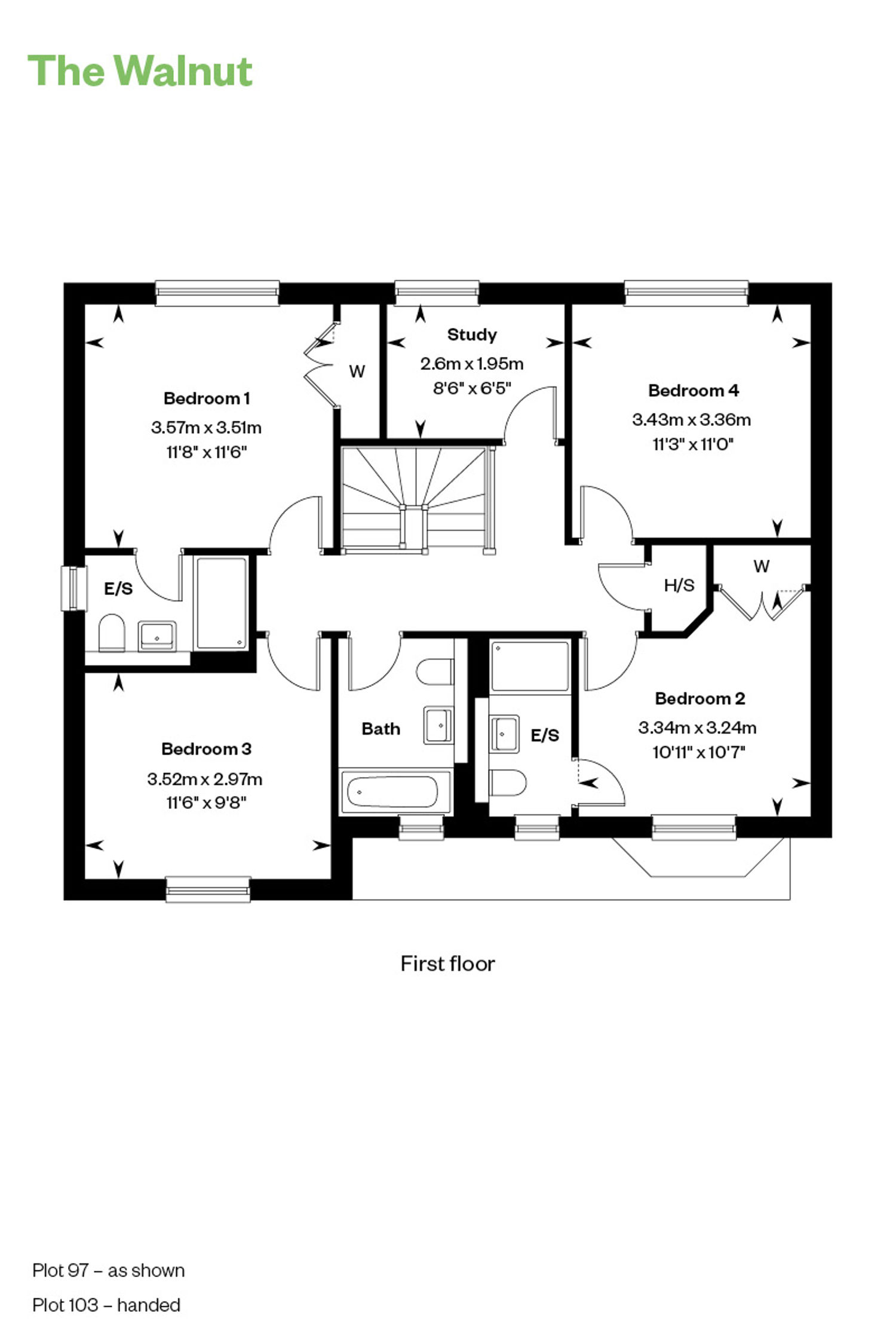 Floorplan of house for sale at Worting Park. New homes for sale in Basingstoke