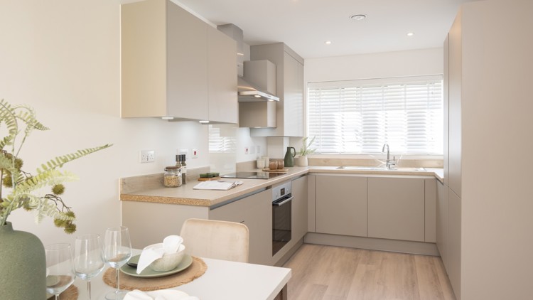 Kitchen of house for sale at Worting Park. New homes for sale in Basingstoke