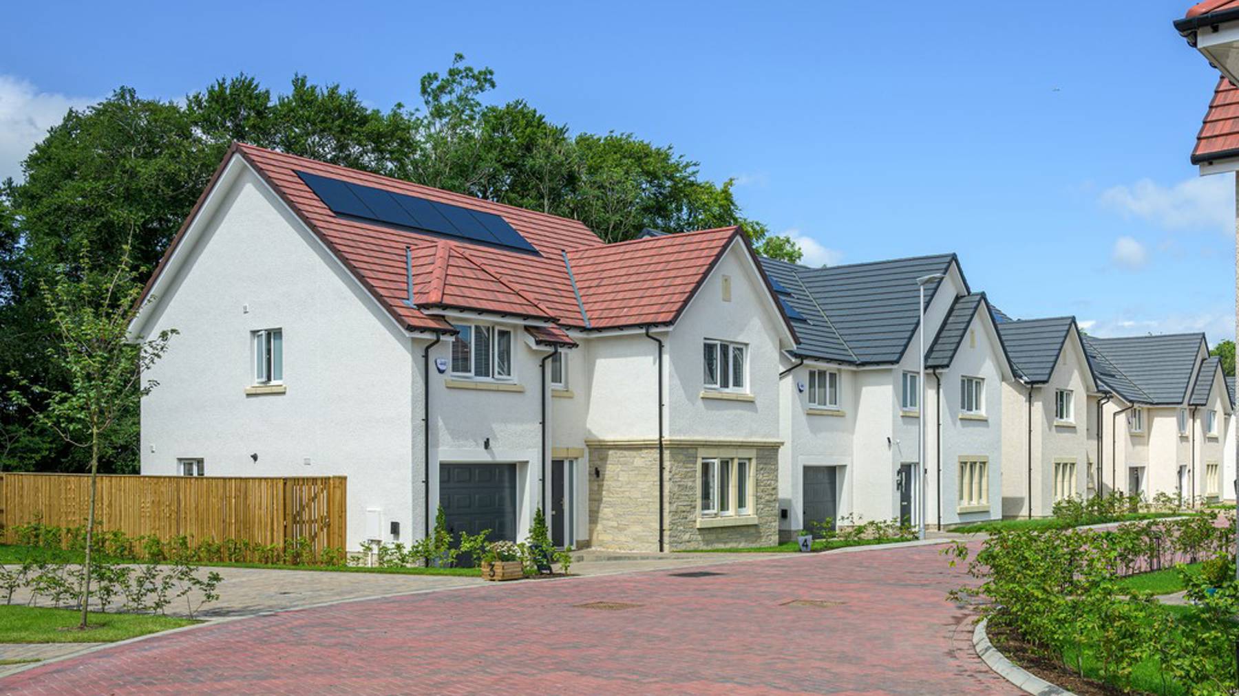 Street scene | 3, 4 & 5 bedroom homes for sale | Pinefields, Livingston