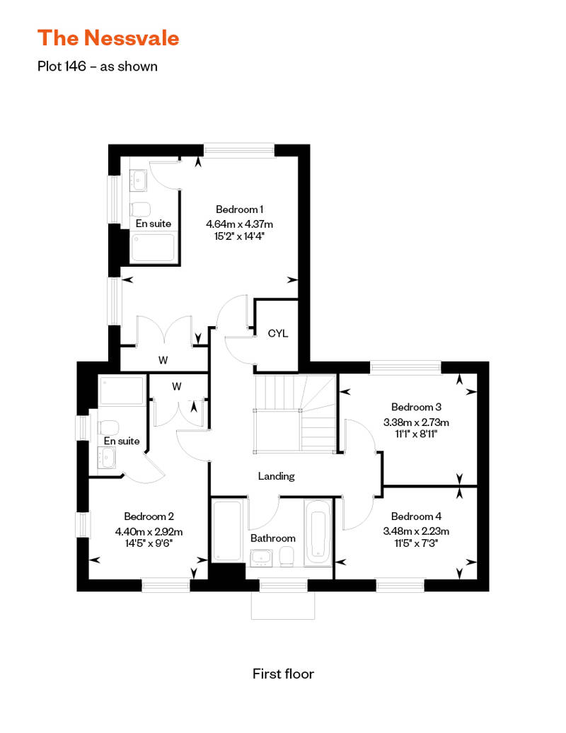 The Nessvale FF ASHP Floor Plan