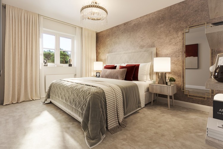 The Guelder Apartment Internal CGI P5,8 Bed 1 At Ingatestone Grove, Essex