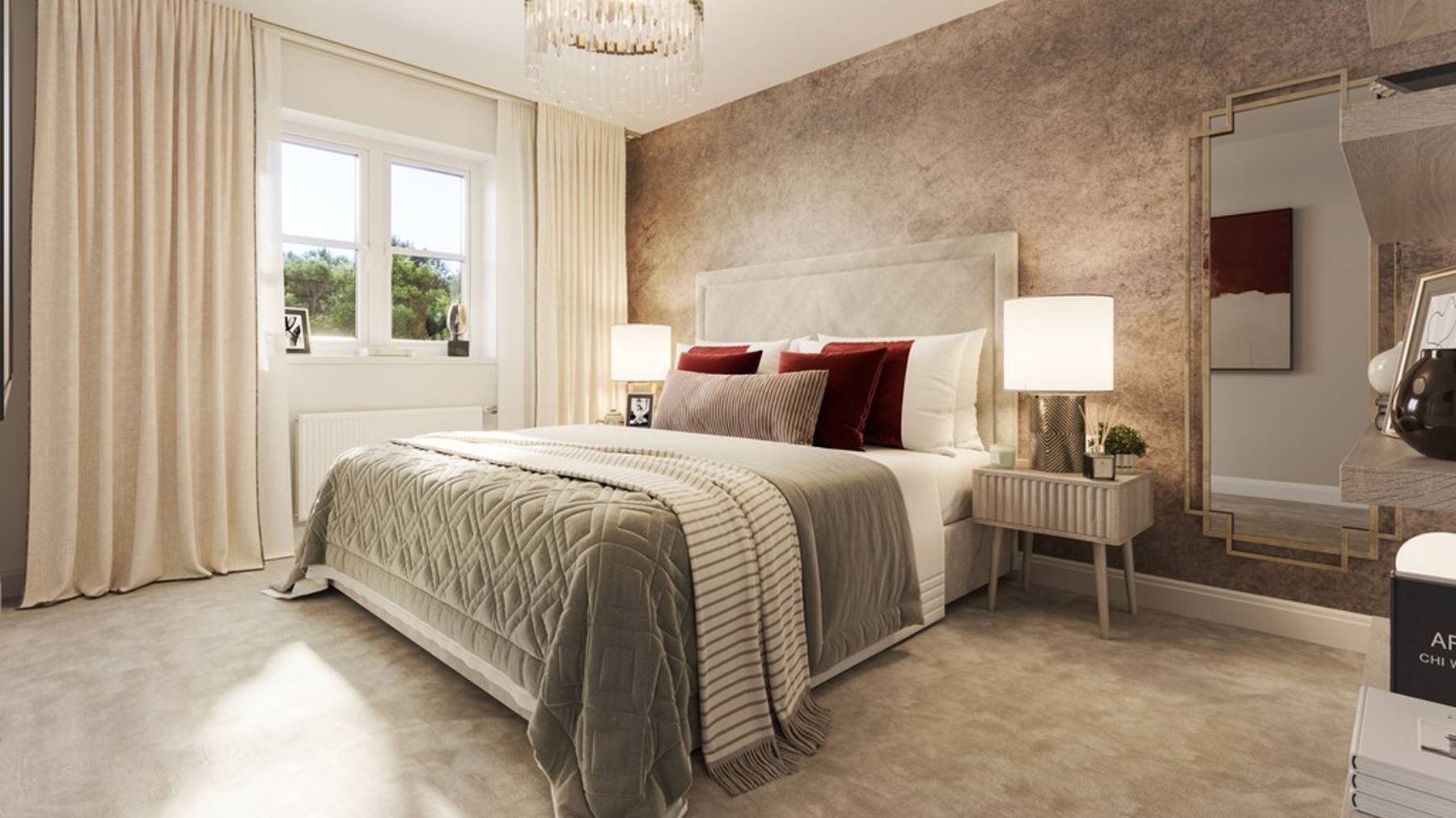 The Guelder Apartment Internal CGI P5,8 Bed 1 At Ingatestone Grove, Essex