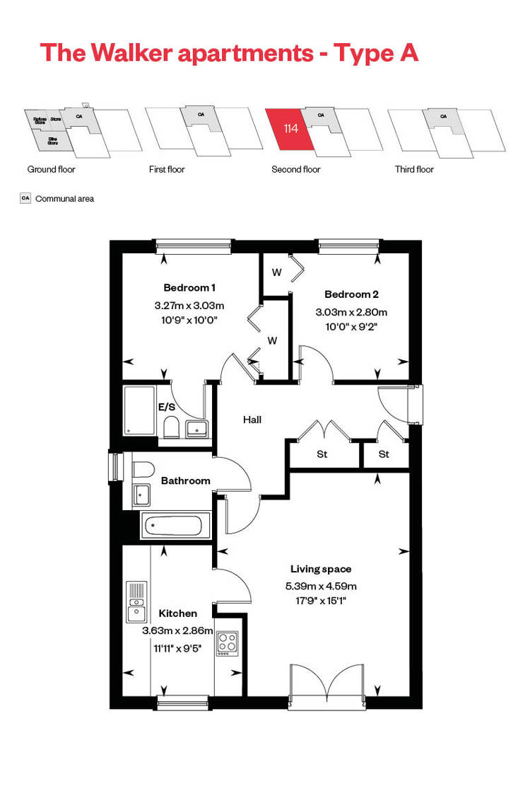 Rosebery Wynd The Walker Apartments Web Floorplans Plot 114