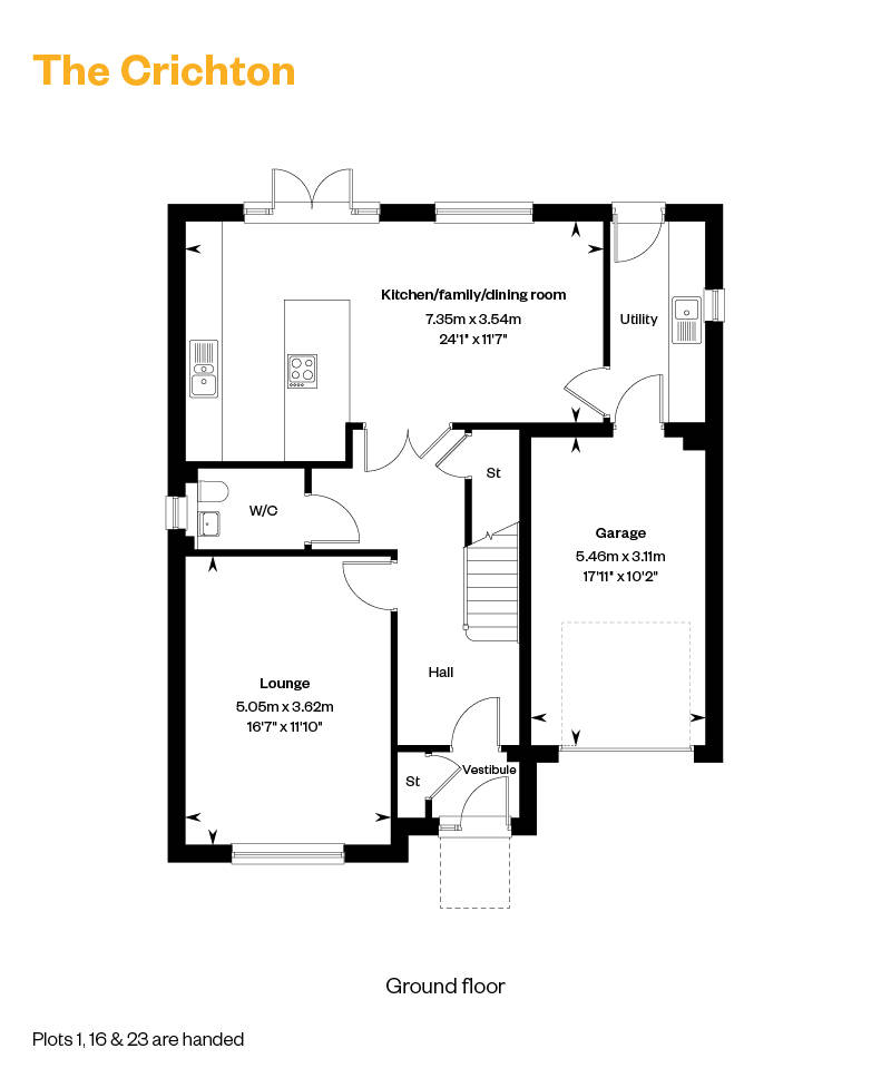 The Crichton ground floor floorplans 