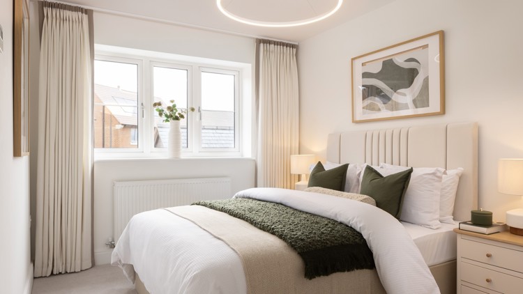 Bedroom of house for sale at Worting Park. New homes for sale in Basingstoke