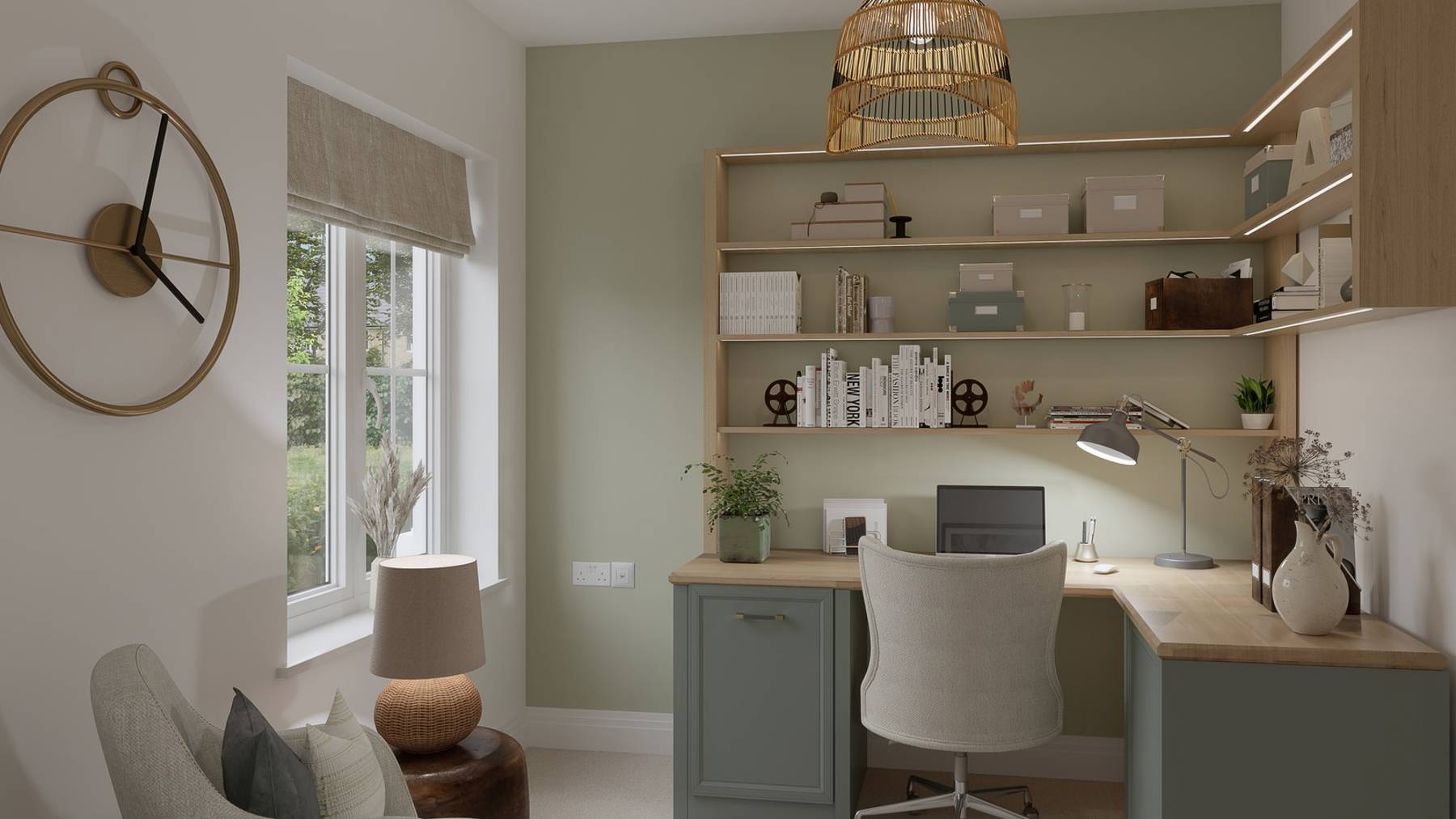 Computer generated image of the 5 bedroom Yew study at Cala's Purton development close to Swindon