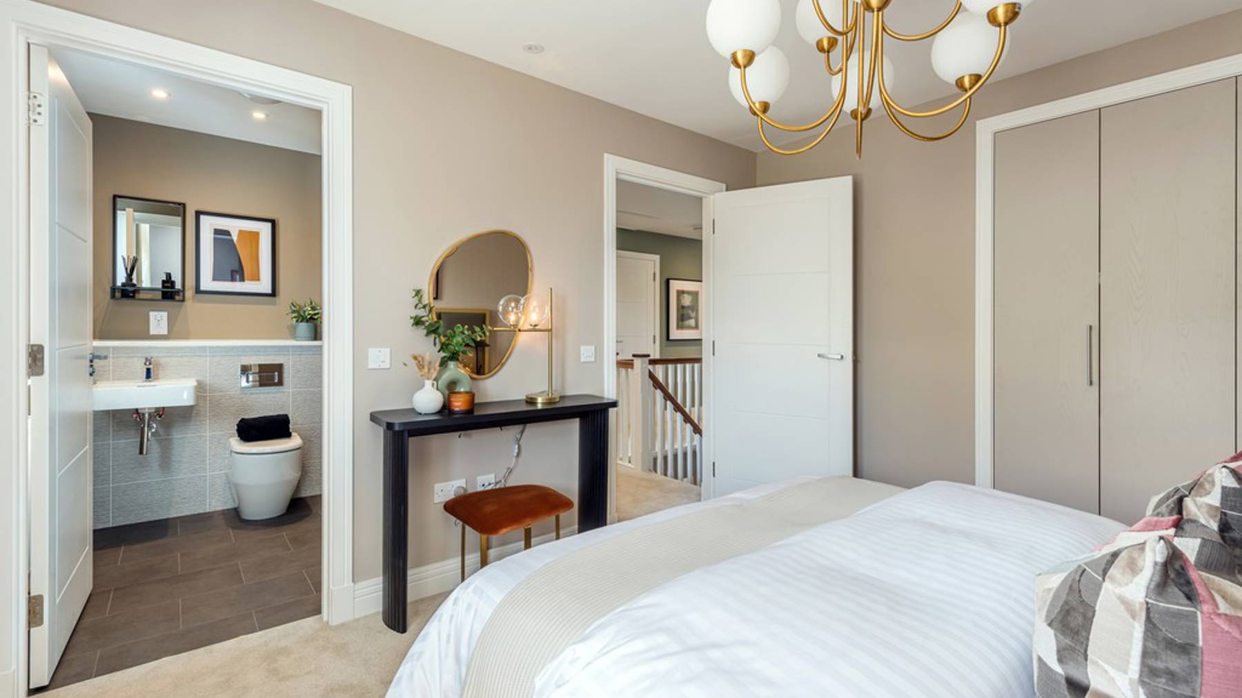 4 bedroom showhome | light-filled generous bedroom with fitted wardrobes as standard 