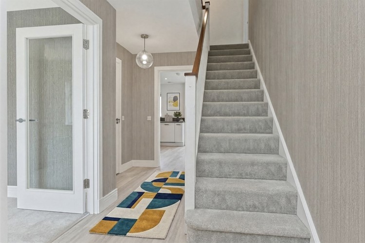 3 bedroom plus study home | virtually staged hallway