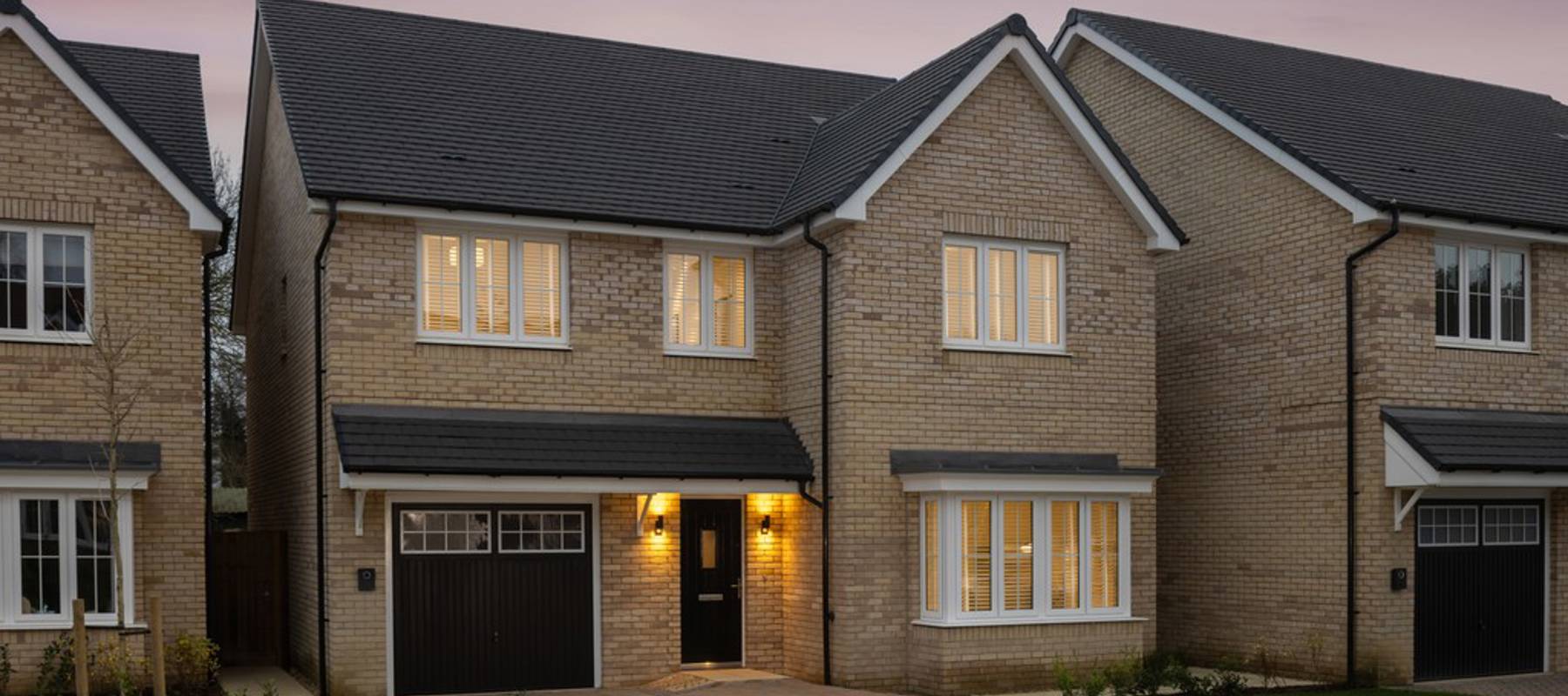 Cala Homes Burford Grange Plot 13 Whitebeam Exterior Dusk