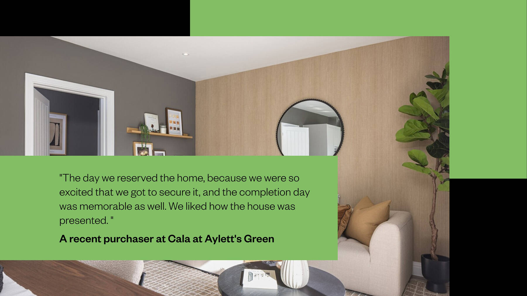 Aylett's Green Testimonial