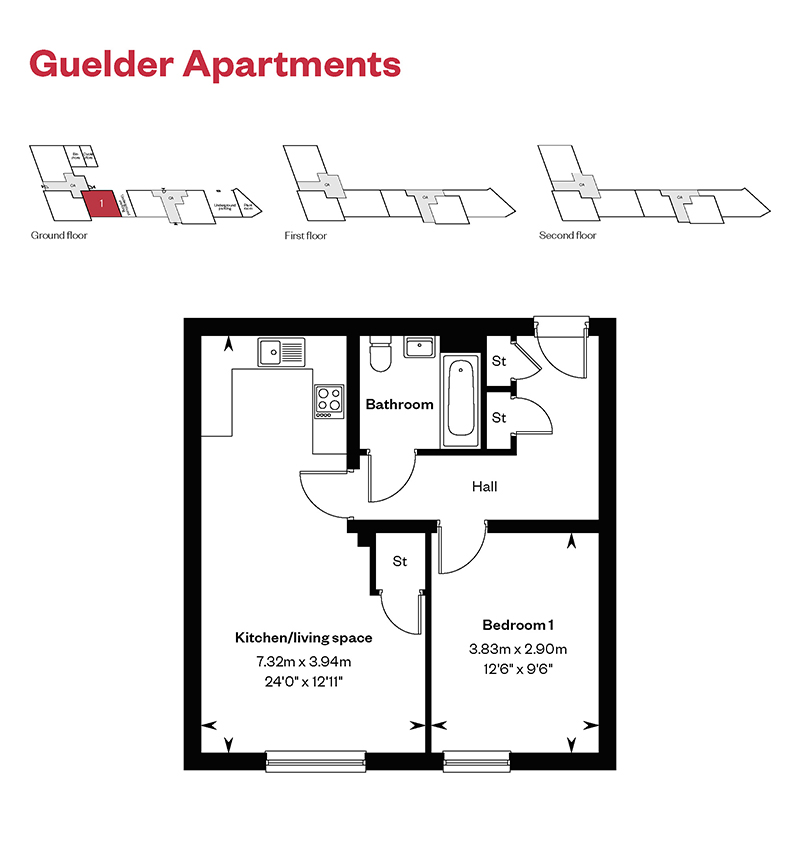 Ingatestone Grove Guelder Apartments Plot 1 Floorplans