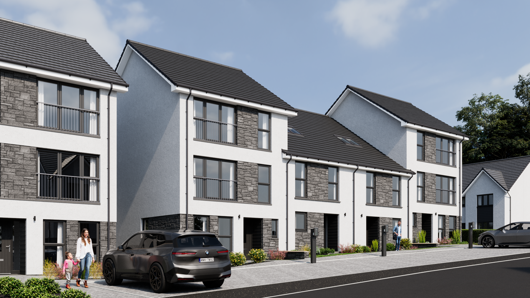 3 and 4 bedroom homes for sale in East Kilbride - townhouses cgi