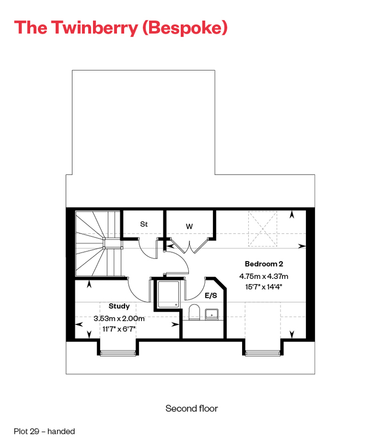 The Twinberry Bespoke SF Floor Plan Ingatestone Grove, Essex