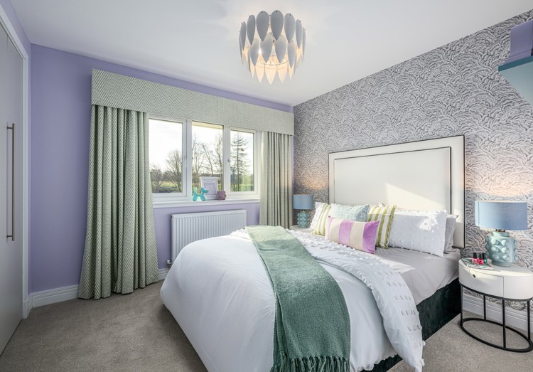 5 bedroom showhome | bedroom with fitted wardrobes and homely décor