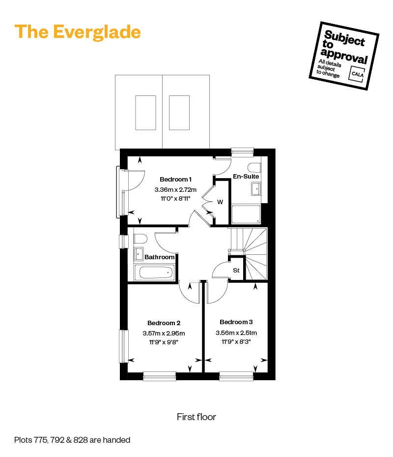 6349456 CALA SOUTH Kings Barton At Monarch Mead Amend Floorplan's Oct 25 Web The Everglade FF