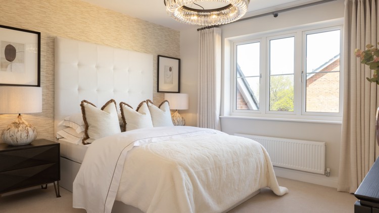 Bedroom of house for sale at Worting Park. New homes for sale in Basingstoke