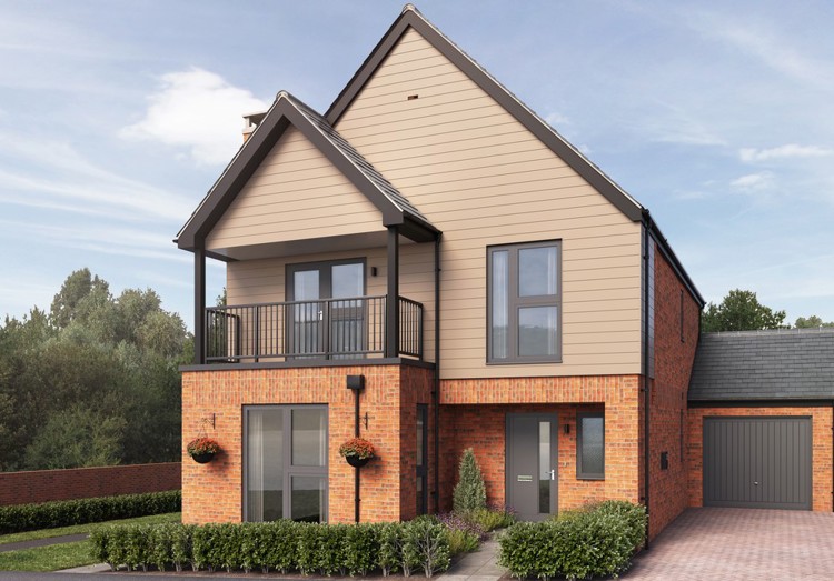 Computer Generated Image of The Townsend. Houses for sale in Winchester