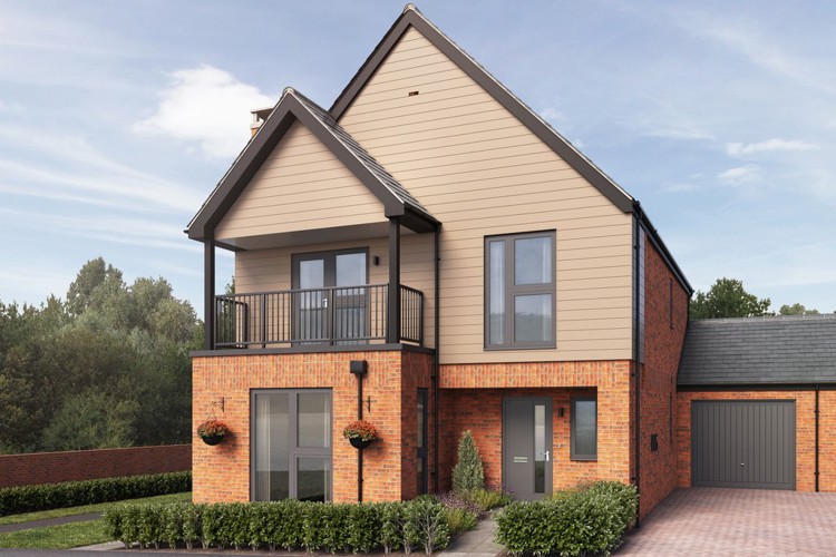 Computer Generated Image of The Townsend. Houses for sale in Winchester
