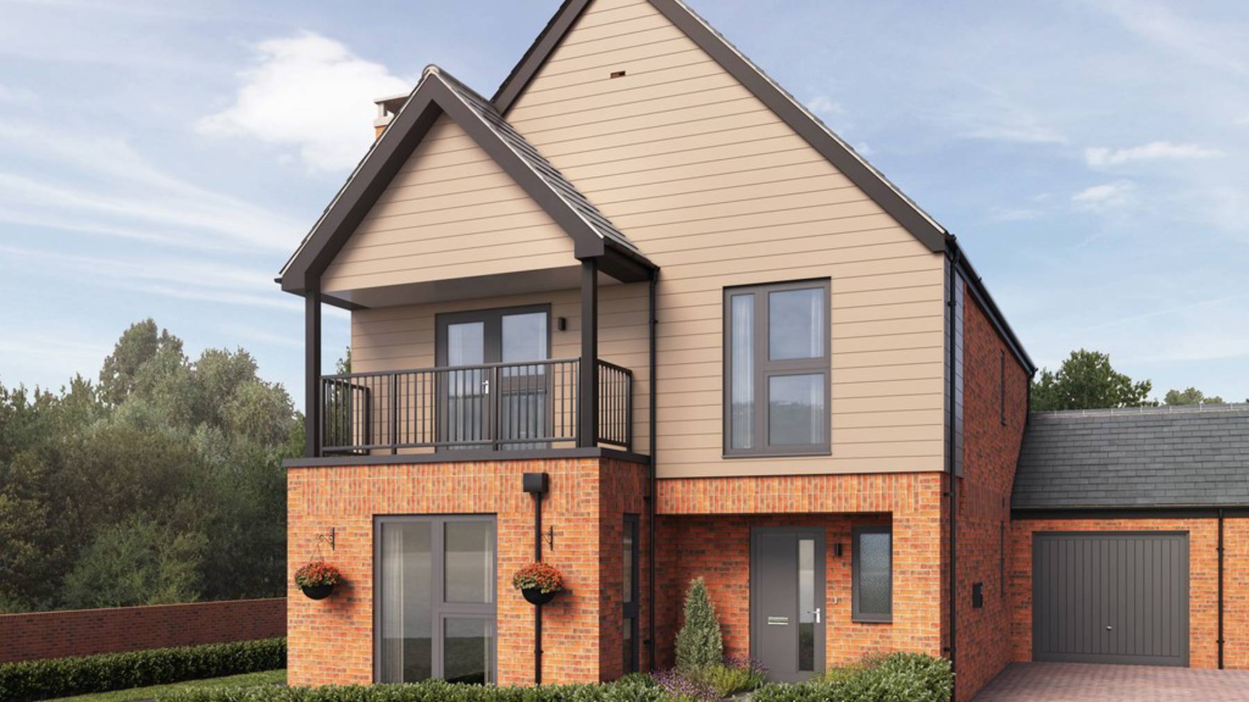 Computer Generated Image of The Townsend. Houses for sale in Winchester